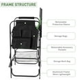 thumbnail image 3 of Ktaxon 31" Oversized Folding Director Chair, Heavy Duty Camping Chairs with Side Table & Cup Holder, Makeup Artist Seating with Storage Bag, Supports 300 lbs, Green, 3 of 14