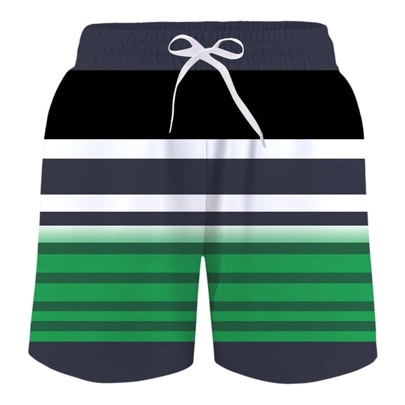 NAFUU Boys Swim Trunks Multicolor Striped Bathing Suit Double Layer Beach Board Shorts Swimsuits For Kids Summer Swimming Surfing Trendy Swimsuit For Boys 14-16 Years