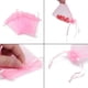 thumbnail image 4 of 100 bolsas de organza para regalo con cordón, ideales para joyas, bodas, fiestas y Navidad. Color rosa. Medidas: 12 x 9 cm., 4 of 4