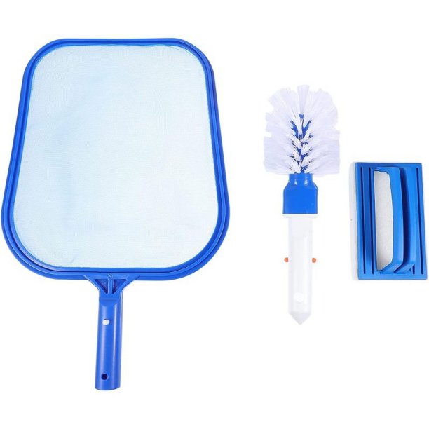 1 Juego de accesorios de limpieza de piscinas, red de hojas para piscina, filtro de red para pecera, limpiador de bañera, cepillo, mano para piscina