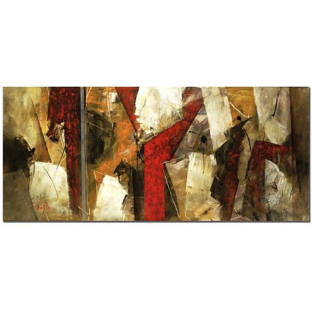 Trademark Fine Art 14x32 Abstract Canvas Wall Art 'Abstract IX' by Masters Fine Art