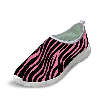 

Zebra Print Lightweight Loafers Women Big Size Slip On Sneakers Mesh Ladies Casual Shoes Summer Sport Jogging Shoes Woman Flats