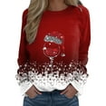 thumbnail image 3 of Kcodviy Chandail Décontracté de Noël pour Femmes, Col Rond, Manches Longues, Ample, 3 of 5