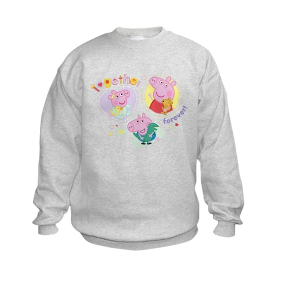 CafePress - Peppa Pig: Together Forever! - Kids Sweatshirt, Youth Crew Neck Sweatshirt