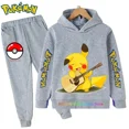 thumbnail image 1 of Conjunto de ropa deportiva de algodón con capucha para niño Y niña, traje de Sudadera con capucha de Pokémon, Pikachu, pantalones, ropa para 2 peces, 3, 4, 5, 6, 7, 8, 9, 10, 11, 12, 13, 14 años, 1 of 1