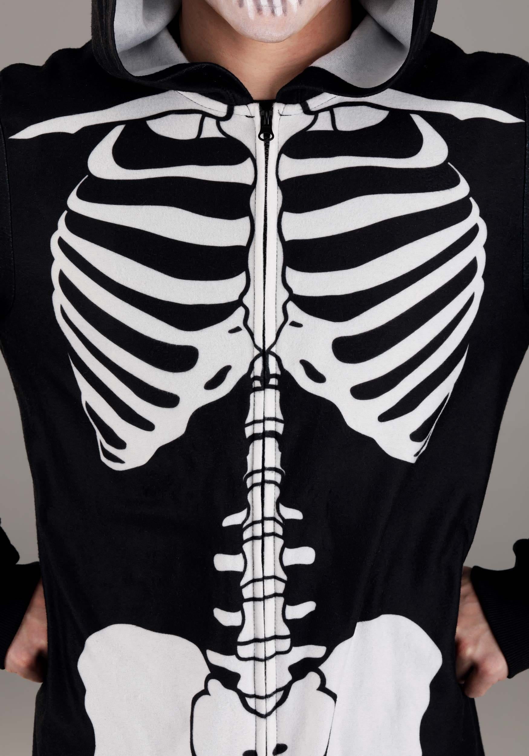 Adult Cozy Skeleton Onesie