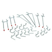 Hyper Tough Peghook Value Pack Assortment, Zinc Plated Steel (20 Pack)