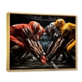 thumbnail image 2 of Designart "Dynamic Formation in Yellow Football" Sports Floater Framed Wall Decor, 2 of 7