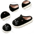 thumbnail image 4 of NOLDARES Slippers for kids Toddler Slippers Kids Slippers Toddler House Shoes Fuzzy Slippers for Kids Lightweight EVA Sole Outdoor Shoes(Black,3.5-4 Years), 4 of 7