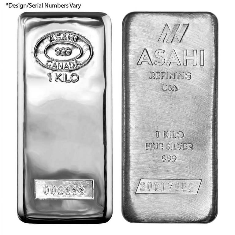 1 Kilo Asahi Silver Bar .999 Fine - Walmart.com