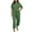 Army Green, variant on ABATAB Plus Size Jumpsuit for Women Short Sleeve Button down Rompers Cargo Outdoor Hiking Long Pants Jumpsuit with Pockets