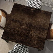 Square Fitted Card Tablecloth Wood Grain Table Cloth Cover with Elastic Edge Dark Wooden Tablecloths Waterproof Cloths for Indoor Outdoor Decoration, Fit for 36"x36" Tables, Style-20