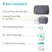 Evenflo Feeding Grey Pumping Accessories Tote - 33 Count, 1 Pack