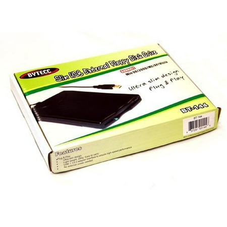 Sole Source SS-BT-144 Slim Black Usb External Floppy Disk