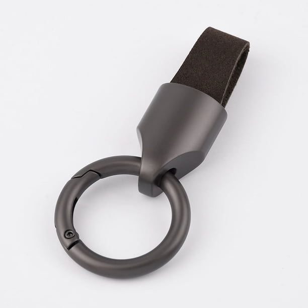 LLavero de coche de piel de vaca esmerilada, sencillo, ligero, de lujo, para colgar en la cintura, llavero de cuero para mujer, pequeño colgante antipérdida