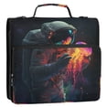 thumbnail image 5 of FORMRS Zipper Binder with Shoulder Strap 2-inch Ring 500 Sheet Capacity File Bag, Black Astronaut, 5 of 5