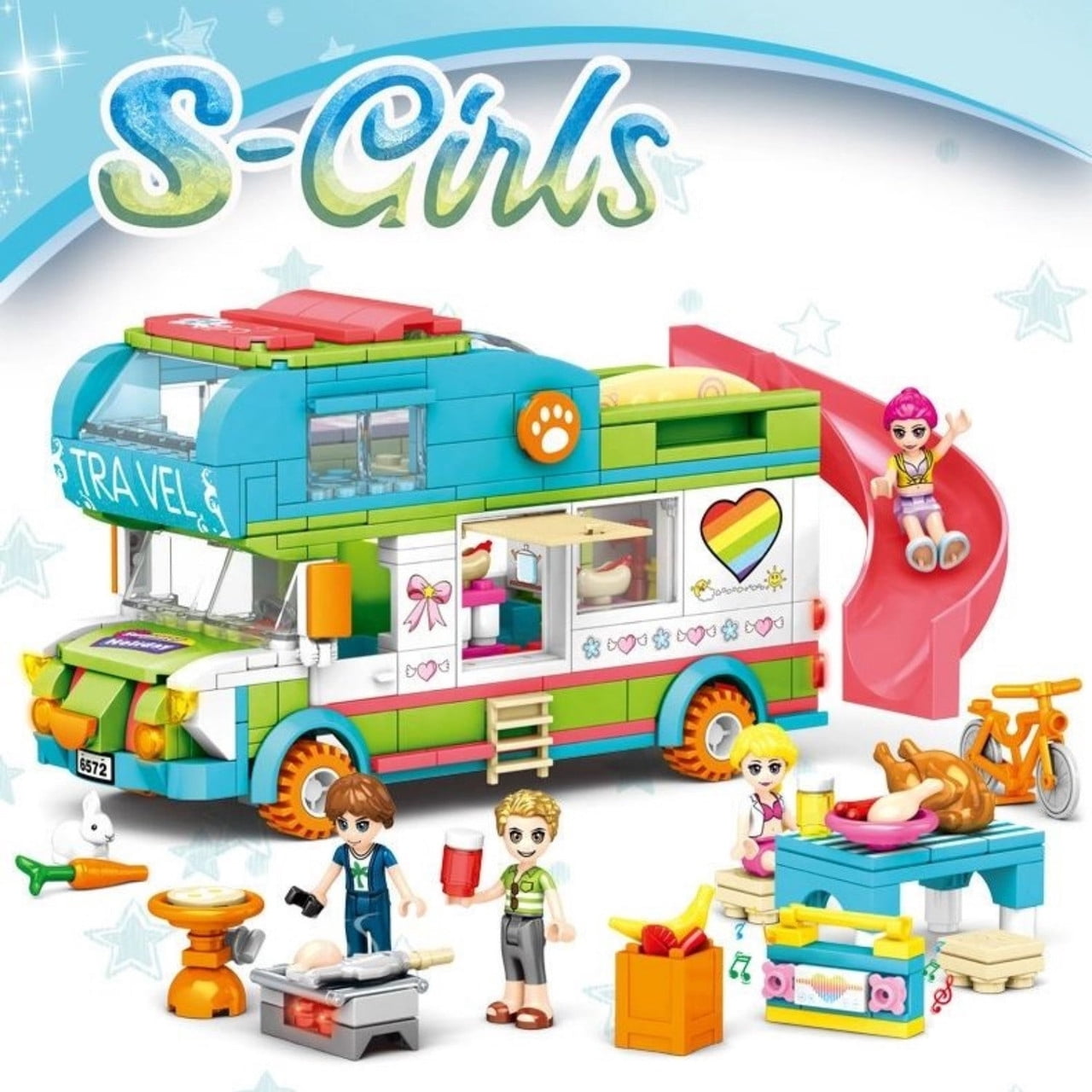 Building Blocks | SY6572 Beach Camper Car 433 pcs
