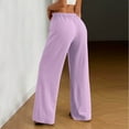 thumbnail image 5 of Busydd Womens Sweatpants Elastic Waist Drawstring Wide Leg Pants for Women Casual Fashion Solid Color Womens Sweat Pants with Pockets 2XL, 5 of 8