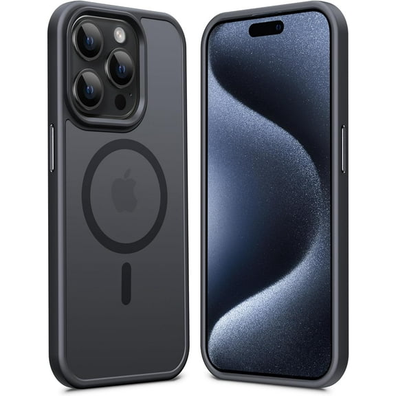 Designed for iPhone 15 Pro Case, [Compatible with Magsafe] Super Soft Silicone Shockproof Phone Case Cover for iPhone 15 Pro 6.1 inch, Black