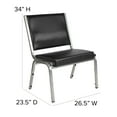thumbnail image 4 of Flash Furniture 950 lb. Rated Black Antimicrobial Vinyl Bariatric Medical Reception Chair, 4 of 11