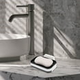thumbnail image 2 of 1 Pc Wall Mounted Soap Dish Single Layer Black Soap Dish for Bathroom Kitchen 4.96"x3.39"x1.02", 2 of 6