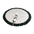 thumbnail image 1 of KLKCMS Christmas Tree Skirt Christmas Decoration Ruffled Round Base Cover for Tree Base Black Green 122cm, 1 of 9