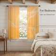 thumbnail image 4 of Orange Line Art Sheer Curtains 63 Inches Long, Modern Abstract Art Luxury Light Filtering Window Curtains for Living Room/Bedroom, Rod Pocket Voile Sheer Curtain Drapes, 52"W x 63"L, 2 Panels, 4 of 9