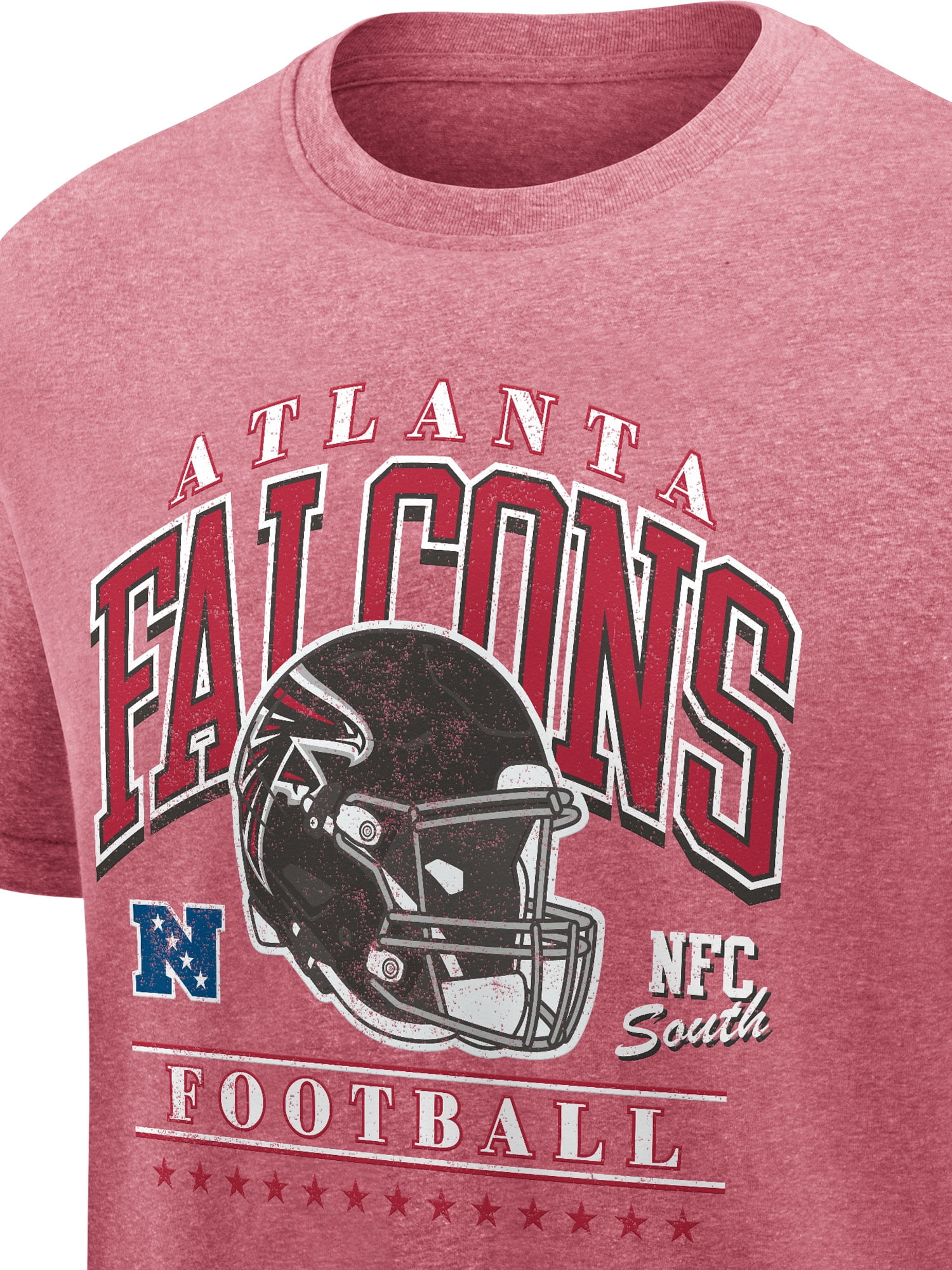 NFL Atlanta Falcons Men's Synthetic Red Heather Short Sleeve T-Shirt