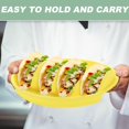 thumbnail image 3 of Silicone Taco Holders Set of 4, 9.76" Taco Plates with Dividers Reusable Taco Bar Serving Set For a Party, Silicone Taco Shell Holder for Fits into 4 Tacos, Dishwasher & Microwave Safe$$, 3 of 7