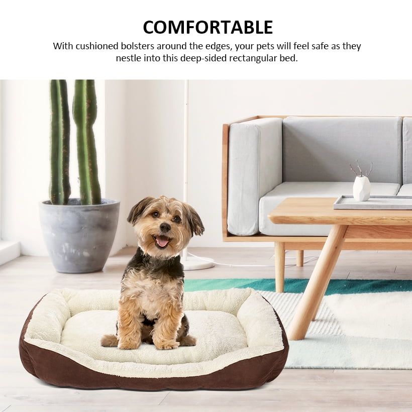 frisco rectangular bolster pet bed
