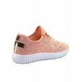 thumbnail image 2 of Forever Link Women's Fashion Flat Glitter Light weight Lace Up Rubber Running Athletic Shoes, 2 of 2