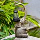 thumbnail image 3 of Estatua de escultura al aire libre, estatua de elefante, decoraciones para el día de la madre, estatuas solares de jardín para Patio, decoración del hogar, buena suerte, 3 of 5