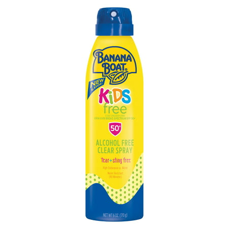 Banana Boat Kids Free Clear Sunscreen Spray SPF 50+, 6
