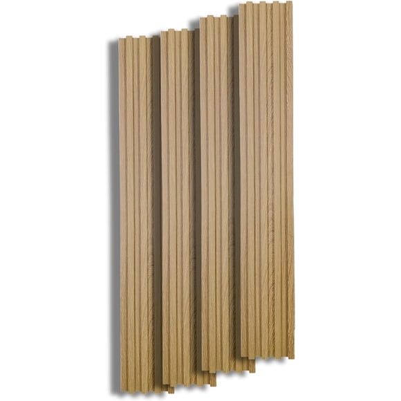 Lambrín Decorativo PVC Roble | Panel para Pared Interior Tipo Madera | Impermeable Sin Mantenimiento | Cobertura 2.48m² Caja 16 Pz
