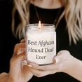 thumbnail image 2 of Best Afghan Hound Dad Ever Gifts - 9oz Vanilla Soy Candle for Dog Lovers, Funny Dad Jokes, and Unique Christmas Memorable Presents for Afghan Hound Dog Owners, 2 of 3