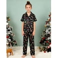 thumbnail image 4 of Aideaone Girls Christmas Pajamas Set & Casual Lapel 2pcs Button Sleepwear Size 7-14, 4 of 6
