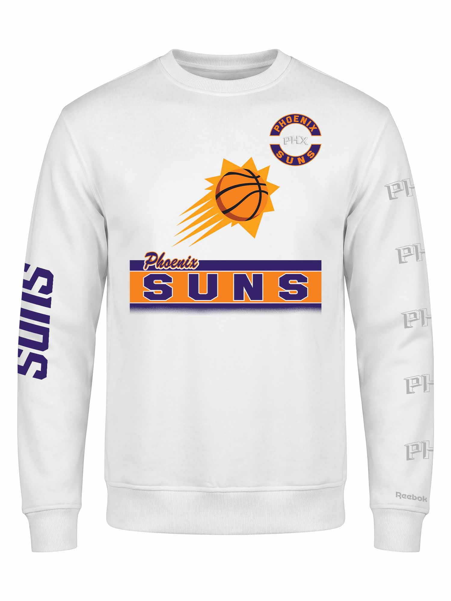 Phoenix Suns Reebok Mens White Crew Sweatshirt