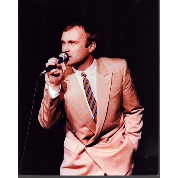 Phil Collins On Stage In Tan Suit Photo Print (8 x 10) - Item # MVM02779