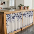 thumbnail image 6 of Vintage Navy Blue Roses Tier Curtains 24 Inch Length, Spring Floral Elegant Pastoral Retro Cafe Short Curtains for Bathroom Sink, Small Kitchen Curtain Light Filtering Drapes 2 Panels 27.5"Wx24"L, 6 of 8