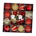 thumbnail image 1 of 44 piezas de bolas navideñas, adornos colgantes decorativos, esferas, adornos hechos de Viejo rojo dorado, 1 of 9