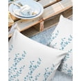 thumbnail image 3 of Outdoor Throw Pillow Cover Summer Botanical Turquoise Leaves Waterproof Cushion Covers 2 Pack Natural Foliage Plant on White Pillow Cases Home Decoration for Patio Garden Couch Sofa, 3 of 7