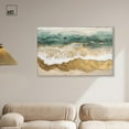 thumbnail image 3 of Glittering Waves of Dawn Canvas Coastal Abstracts by Art Remedy, Silver Frame, 45" x 30", 3 of 7