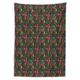 thumbnail image 2 of Boho Tablecloth, Colorful and Abstract Shapes in Doodling Style Vintage Hippie Fashion, Rectangle Satin Table Cover Accent for Dining Room and Kitchen, 52" X 70", Dark Taupe Multicolor, by Ambesonne, 2 of 2