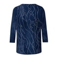 thumbnail image 5 of Neewe 3/4 Length Sleeve Womens Tops Casual V Neck Shirts Soft Basic Tees Business Work Blouses, 5 of 9