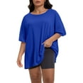 thumbnail image 2 of Womens Fashion Workout T Shirts Plus Size Tops Summer Clothes Short Sleeve Spring Tee, 2 of 6