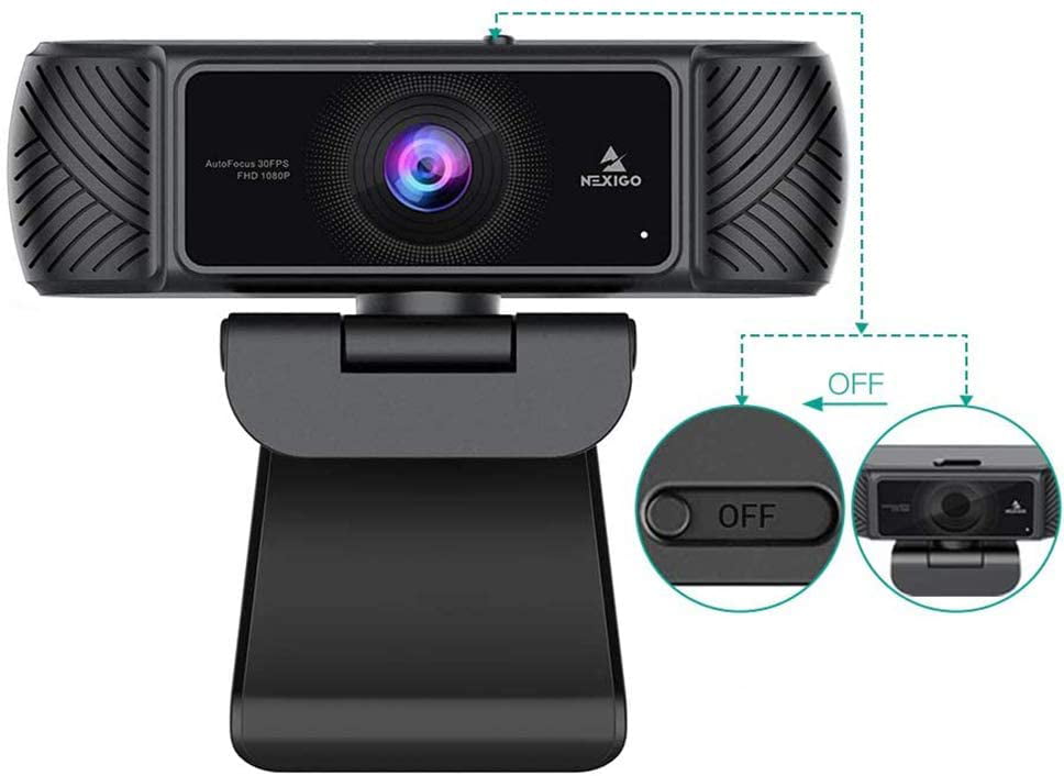 1080P USB Web Camera PC Camera with Microphone Web Cam for Gaming Conferencing Video Calling Business Meeting Desktop or Laptop Plug and Play Computer Camera with Fast Auto Focus for PC Webcam 