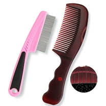 2 Pcs Dandruff Comb,  Scalp Sweep Detoxing Hair brush Set for Dandruff Removal, Scalp Build Up Remover and Stainless Steel Fine Tooth Comb, Massage Brush for Women Men