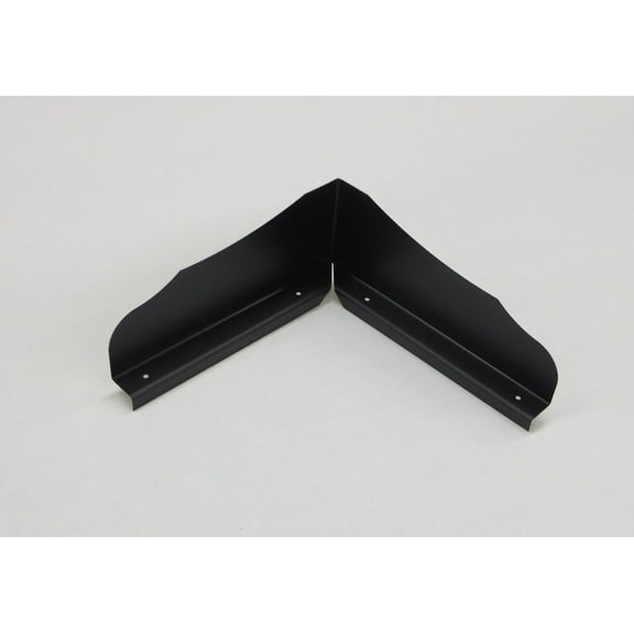 Bent (Inside Corner) Ornamental Gutter Valley Splash Guards - 12 ct BLACK