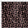 thumbnail image 4 of Soimoi Florals Print,Cotton Poplin, Sewing Fabric Sold by The Yard 42 Inch Wide,Sewing Craft Quilting/Quilt Making Fabric, Black & Peach, 4 of 6