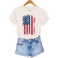 thumbnail image 7 of Vetsdori Womens Red White and Blue T Shirts USA Years Anniversary Short Sleeve Pullover Casual Graphic Crew Neck 4th of July,Independence Day Patriotic Shirts for Women Summer, 7 of 7